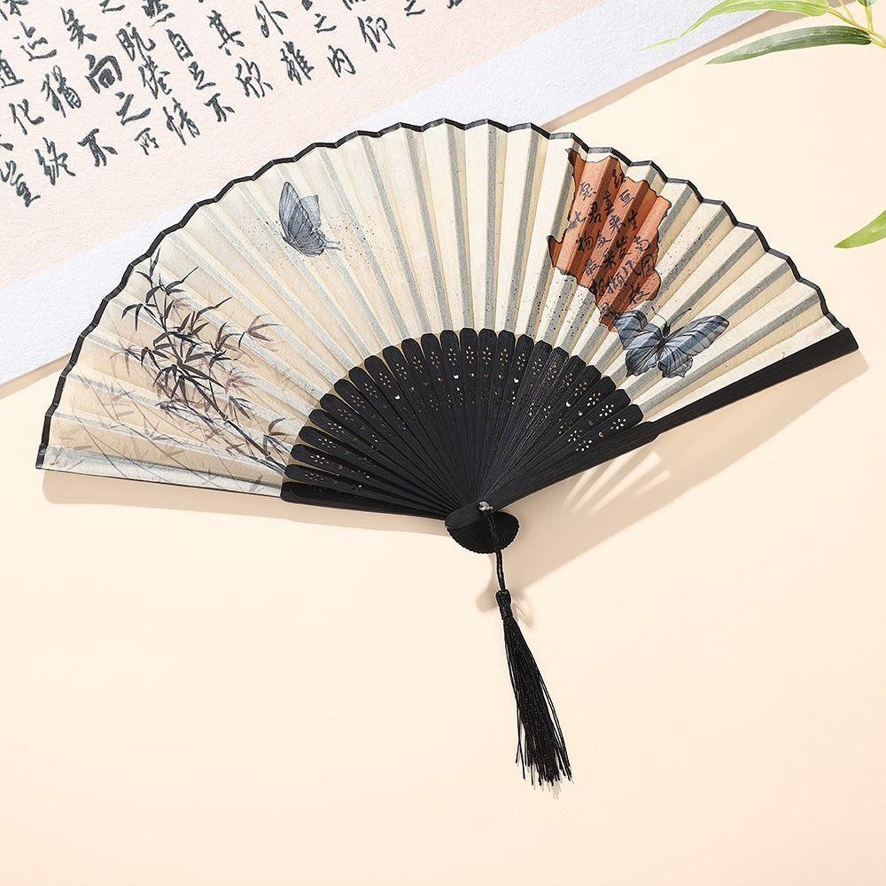 Retro Folding Butterfly Fan Chinese Style Dancing Fan Art Craft Fan Cool Fan  Home Decor