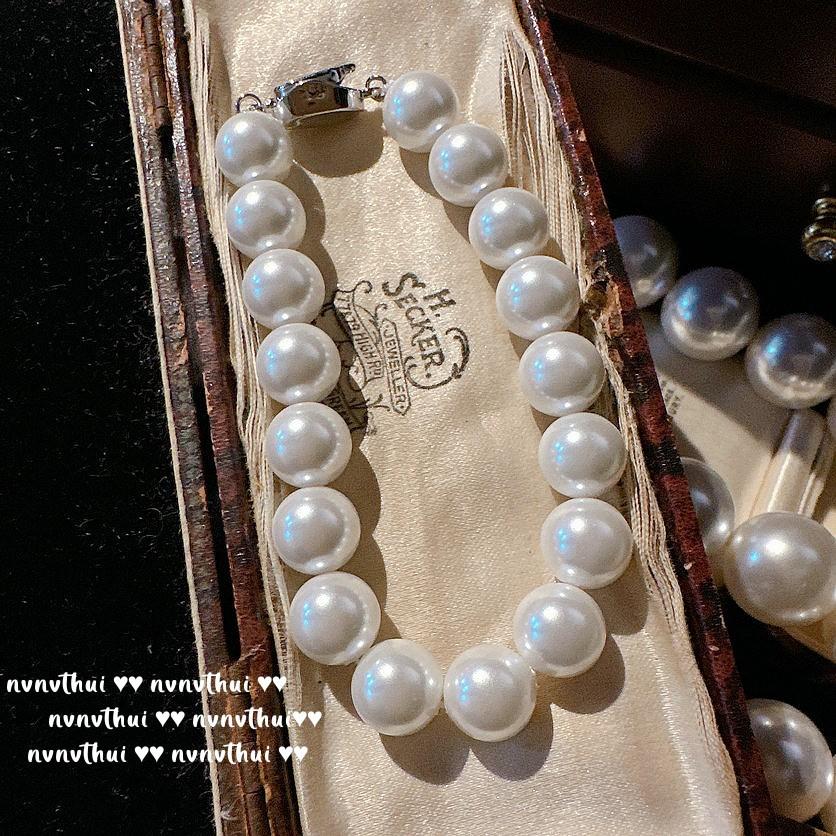 Mermaid Tears, Lady Oversized Pearl Necklace, Papalacha, Baroque, Sea Beads, Bracelet, Set.