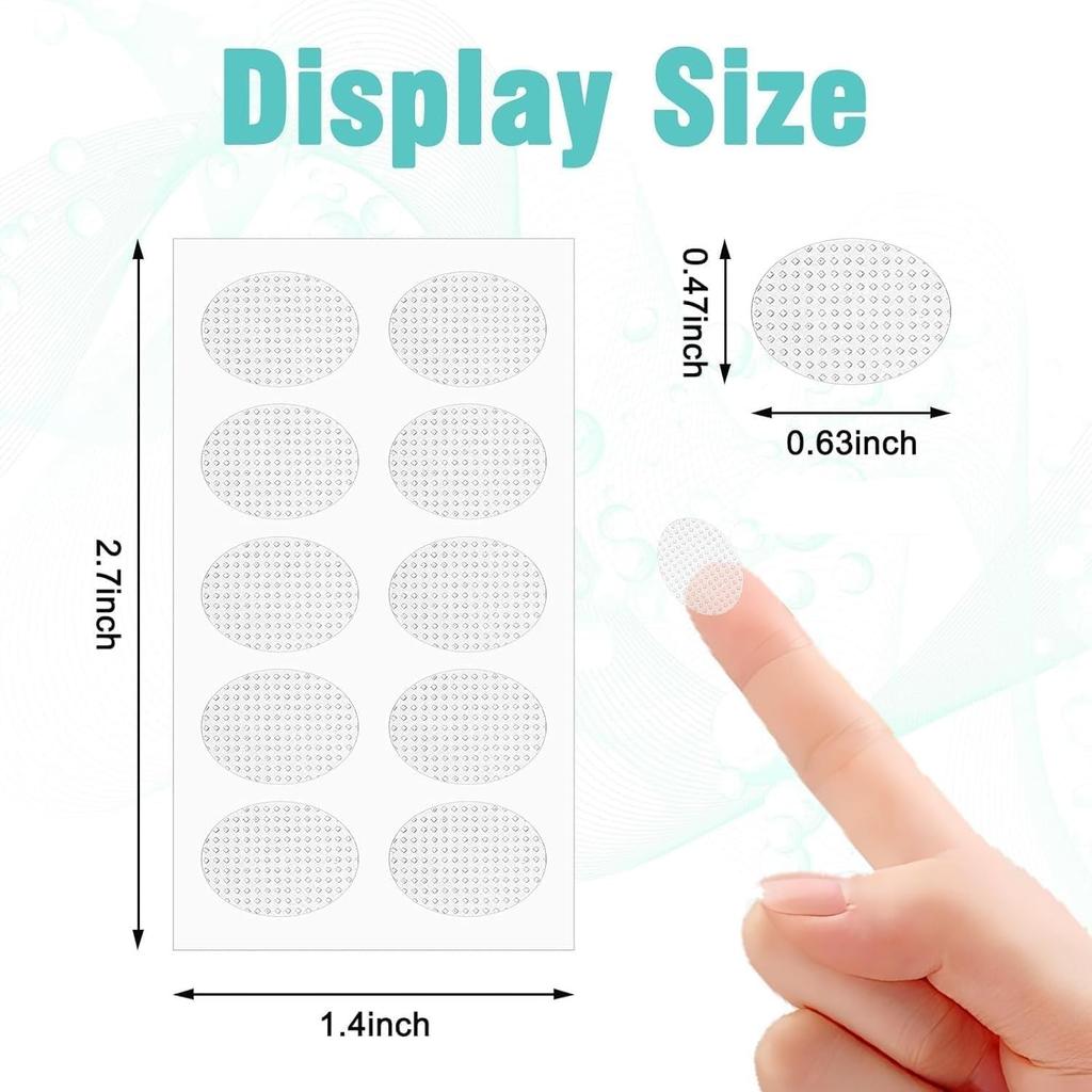 REWOF 100 Pcs Earlobe Support Patches – Invisible Ear Stickers for Heavy Earrings, Jhumkas & Big Ear Holes – Secure Lift Tape for Earlobe Protect