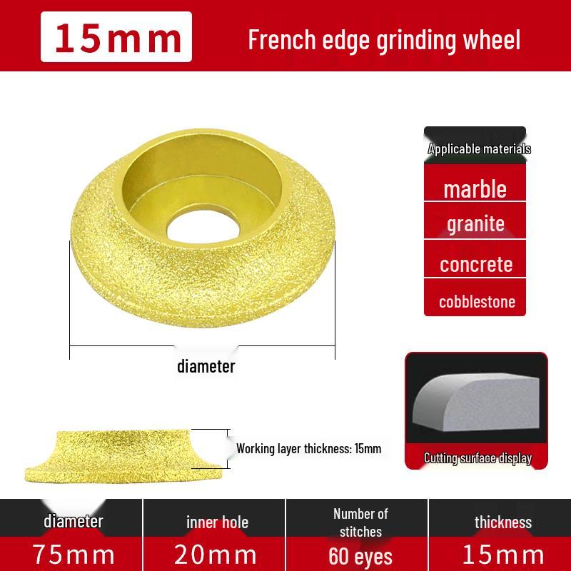 Bordureuse pour Carrelage en Marbre et Meuleuse à Pierre pour Meuleuses d'Angle - Outil de Découpe, Chanfreinage et Polissage de Carrelage