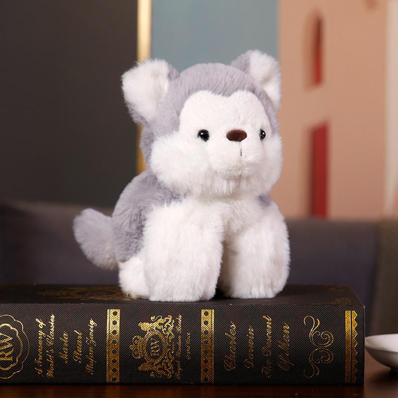 Creative Stuffed Animals Raccoon Fox Husky Cat Monkey Papa Circle Toy Wrapped Around Arm Doll Toys For Kids Birthday Gift