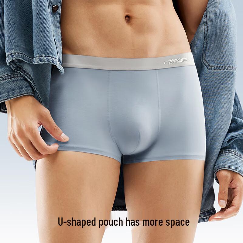 Semir Men's 7A Antibacterial Cotton Boxer Briefs