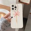 Roze palmbomenpatroon telefoonhoes geschikt voor iPhone 17 16 15 14 13 12 11 Pro/Max/Plus valbestendige en schokbestendige achterkant
