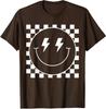 Vintage White Checkered Smile Face Cute Smiling Unisex T-Shirt