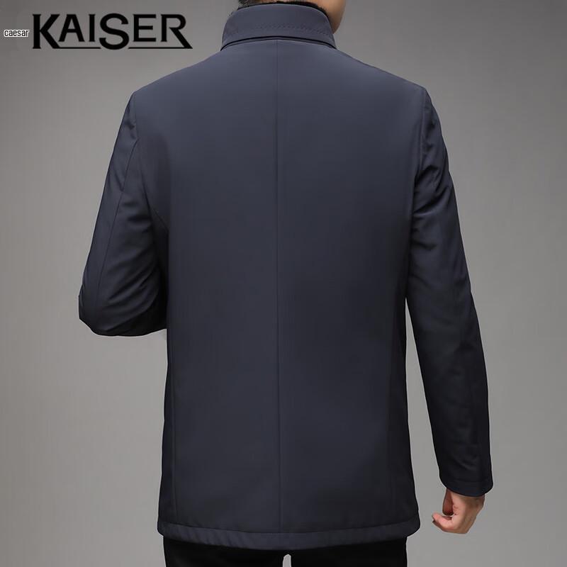 Kaiser Men's Mink Collar Mid-Length Down Jacket with Rabbit Fur Lining