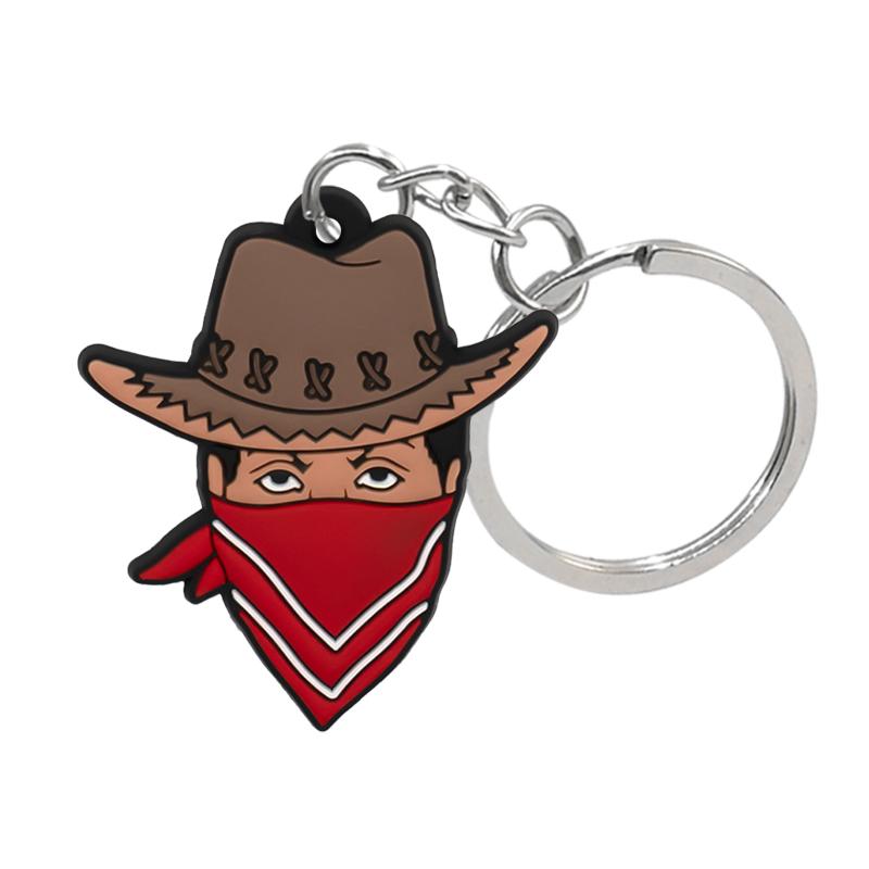 1PCS PVC Cute Keychain New Arrival Cowboy Boots  Custom Key Chain Anime Accessories Handbag Pendant Kids Toys Keyholder