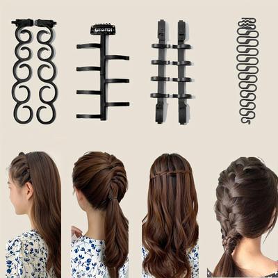 Easy-To-Use Hair Styling Tools for Lazy People, Including Wave Braiders, Twist Braids, Side Braids, Waterfall Braids, and French Braids