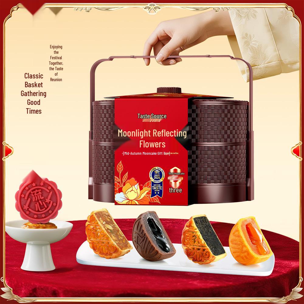 Wei Zi Yuan 2-Layer Mooncake Gift Box - 10 Cakes, 10 Flavors, 410g - Cantonese Five Nuts Mid-Autumn Festival Box