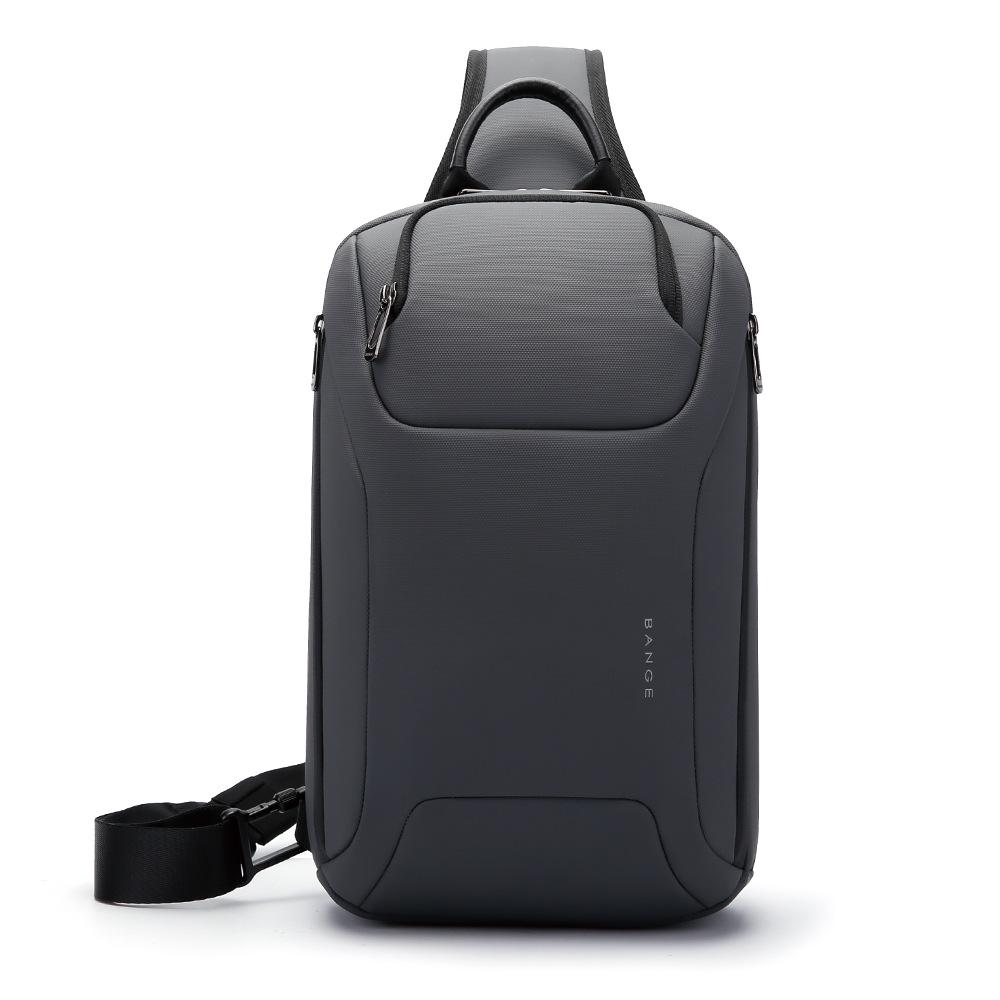 BANGE Men's Large Capacity Crossbody Chest Bag - Korean Style for Business and Motorcycling