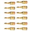 12pcs Gold Plated Speaker Banana Plugs Aluminium Alloy Speaker Connector Open Screw Type Universal for Car