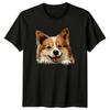 Cute Corgi Peekaboo Dog Lover Pet Breed Graphic TShirt