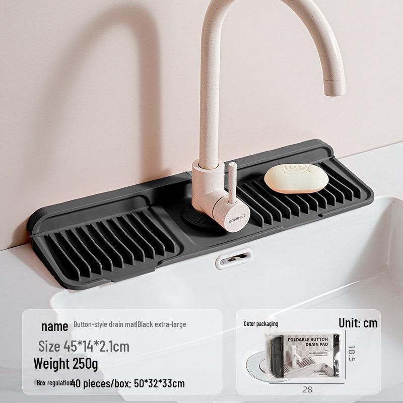Morandi Silicone Faucet Drip Mat - Leak-Proof, Anti-Slip Kitchen Sink & Washstand Mat