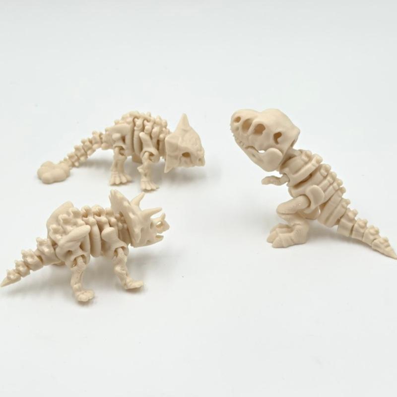 3D-gedrucktes T-Rex-Skelett Spielzeug Vollkörper Gelenkige Gelenke Realistisches Dinosaurier-Tier-Modell für Sammler