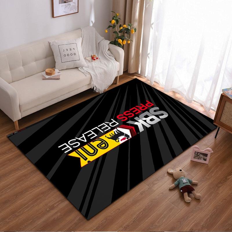 

Black Carpet with SKB Press Release Logo and Tiger Head Design Suitable for use as an anti-slip for living room bedroom sofas 40x60cm( 15x23in )
