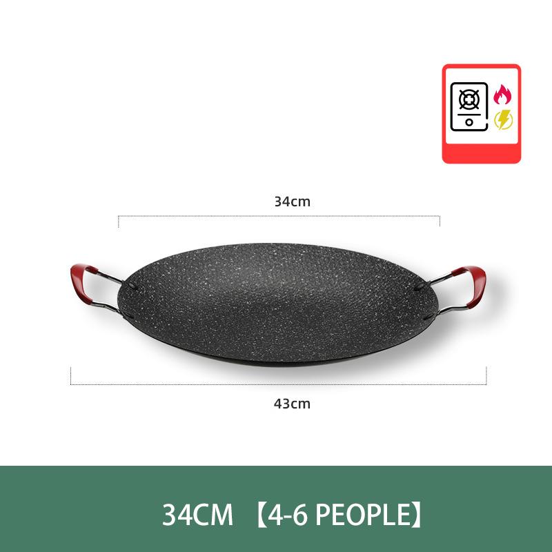 GIANXI Padella per griglia Coreana Rotonda Antiaderente Piastra per Barbecue Padella per Friggere da Viaggio all'Aperto Accessori per Barbecue