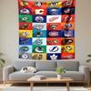 NHL-Team-Logo-Kunst auf farbig gemustertem Wandteppich, Dekorative Wandbehang, Heim-, Schlafzimmer-, Wohnzimmer-Dekoration