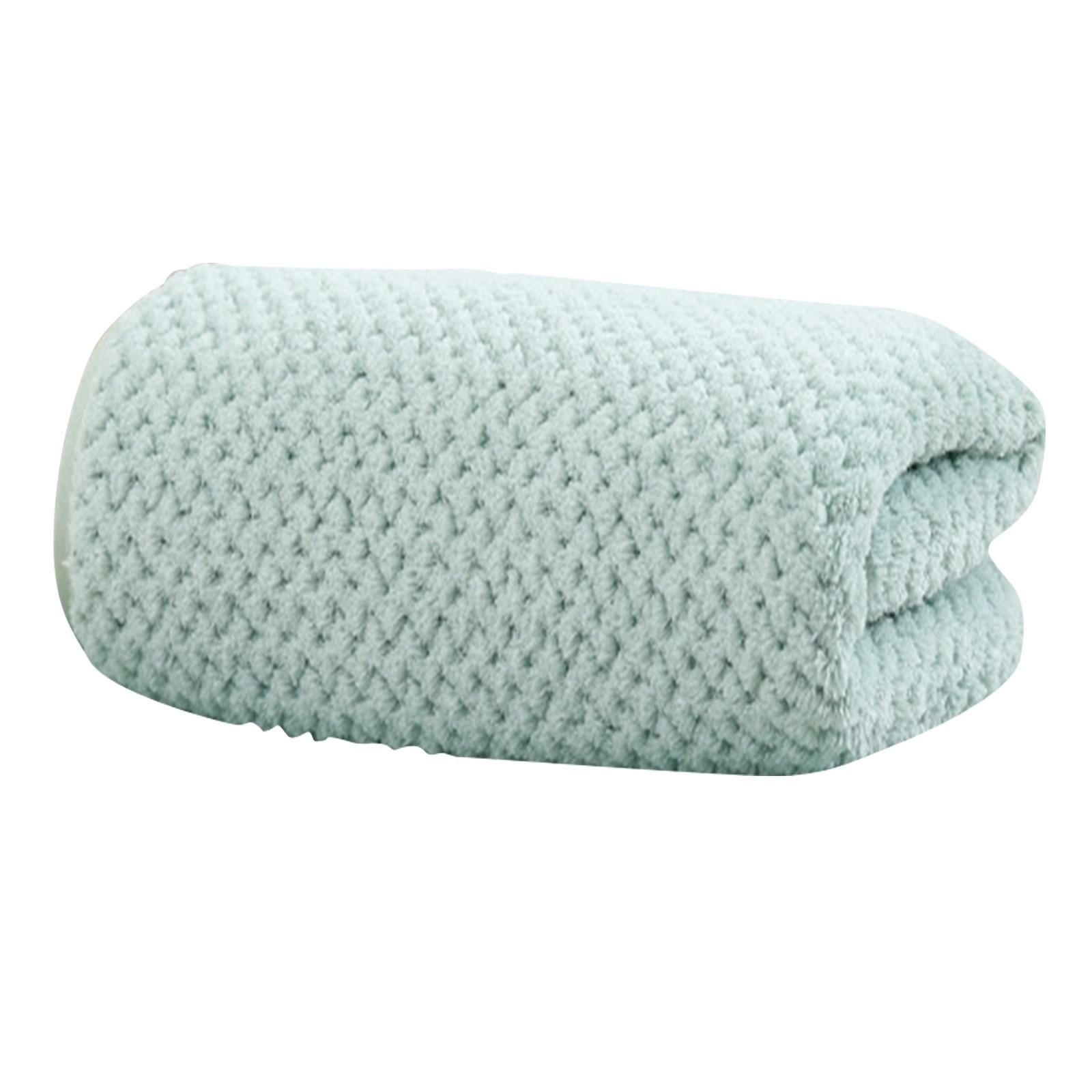 

Банное полотенце из кораллового флиса, полотенце для душа для взрослых, впитывающее утолщенное пляжное полотенце One Size зелёный