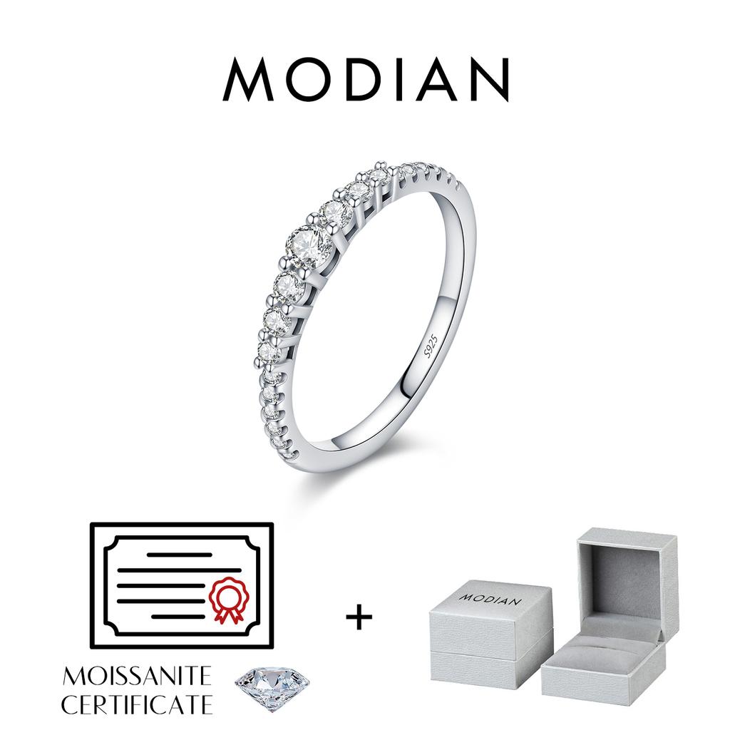 Exquisite Round Moissanite Ring 925 Sterling Silver Trendy Wedding Engagement Band Rings For Women Fine Jewelry