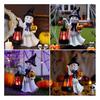 Ghost Statue Resin Ghost Figurine with Solar Powered Lantern Lighted
