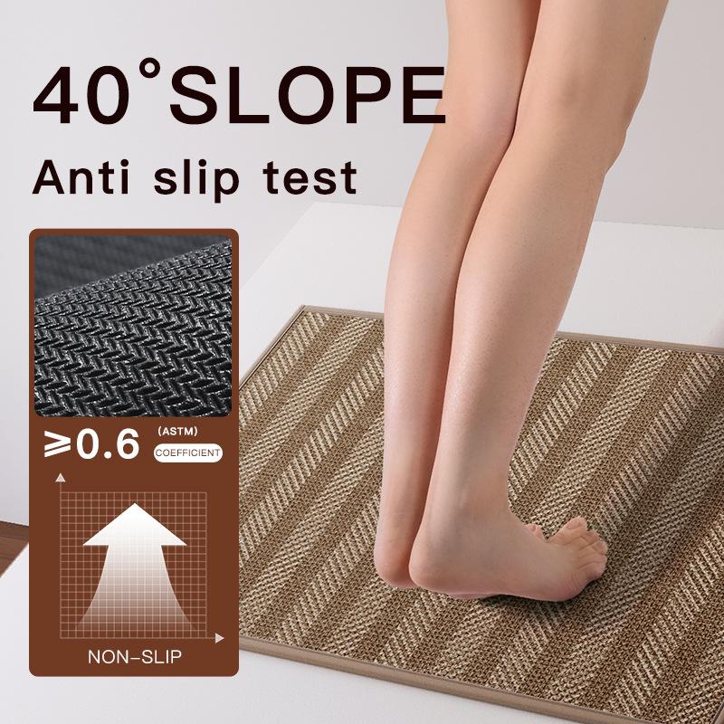Bathroom Floor Mat, Toilet Absorbent Mat, Toilet Door Non-Slip Mat, Toilet Door Mat, Quick-Drying Foot Pad