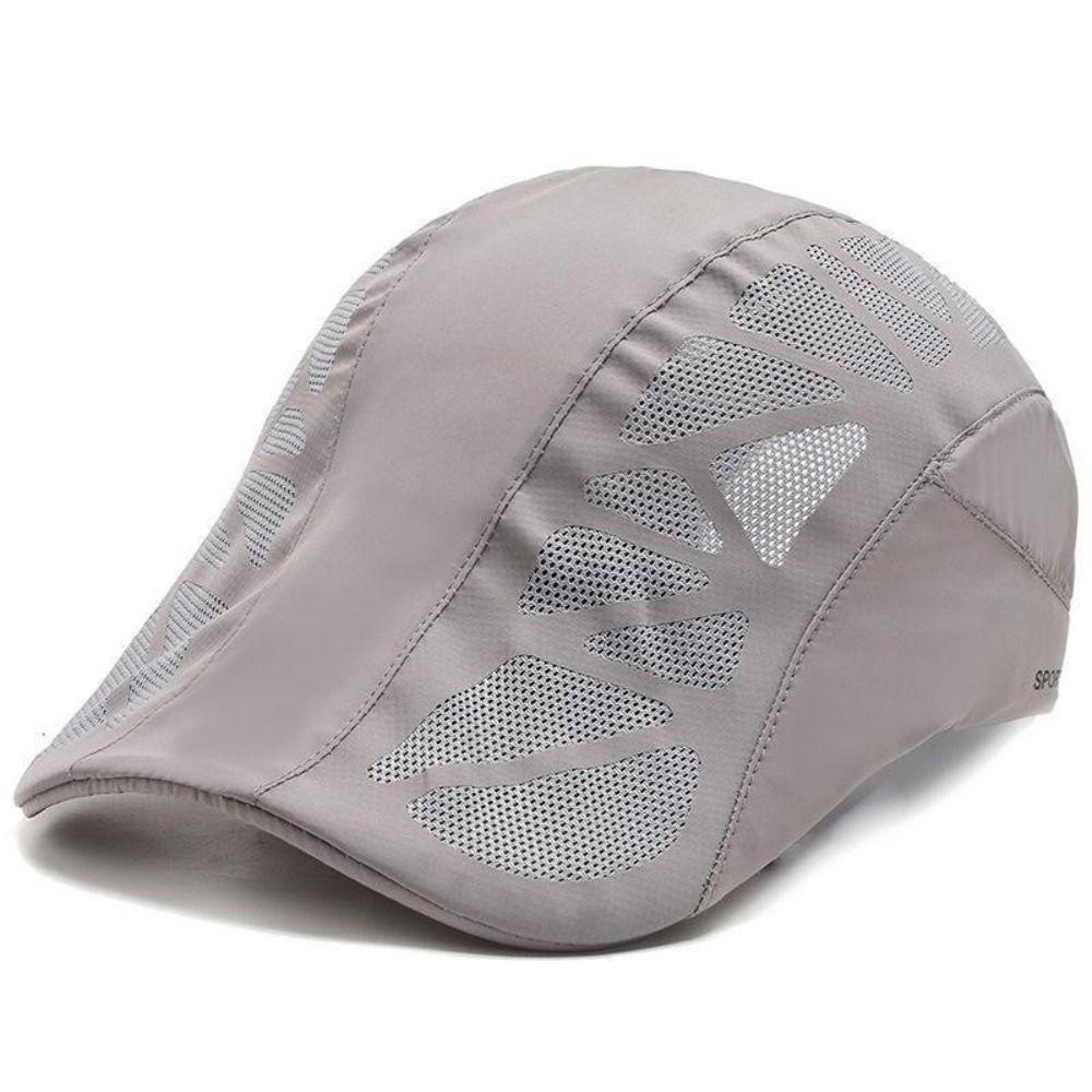 Quick-Drying Breathable Mesh Cap Letter Printed Baseball Cap Unisex Newsboy Cap Golf