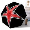 Devil's Star Symbol Automatic Umbrella Compact 8-Rib Design Lightweight All-Season Travel Outdoor Accessory Perfect Gift for Women Men