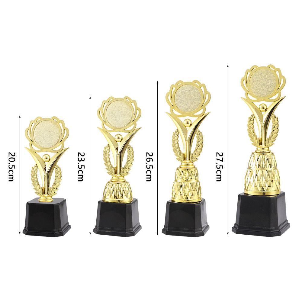 Gold Color Gold Trophy 20.5/23.5/26.5/27.5 CM Plastic Trophy Creative Award Cup  Ceremony