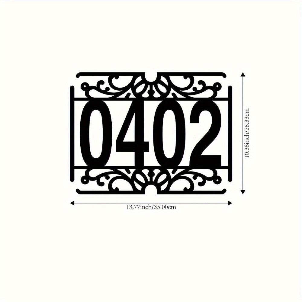 Metal Address Number Sign Personalized House Number Plaque Wall Decor Indoor Outdoor Gift