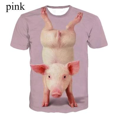 Men's Ladies Casual Shirt Pig Print Funny Shirt Hipsters 3D Printed Top Animal Print Cute Unisex Top