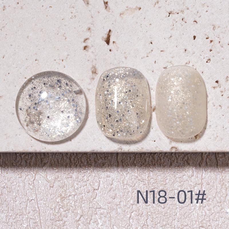 

2024 Классический черно-белый набор гель-лаков с блестками для ногтей