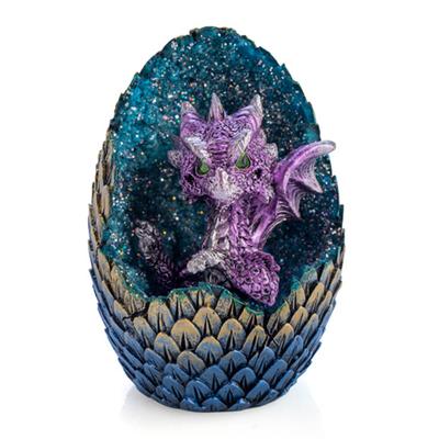 Fialový Detský Drak v Kryštálovom Vajci