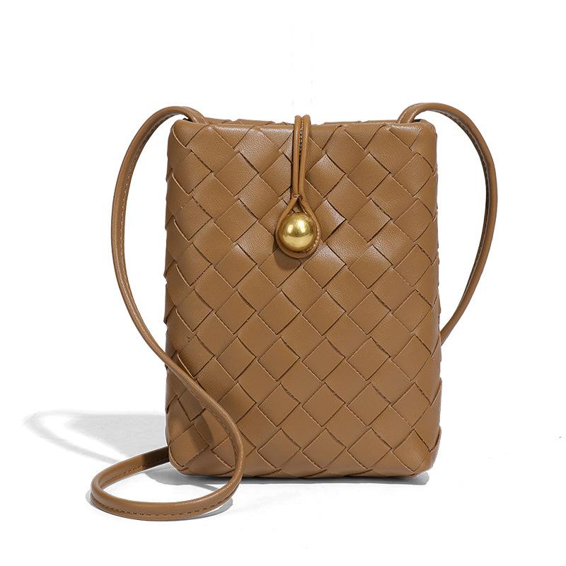 JMG Bags Modieus Mini Verticaal Geweven Telefoontasje, Retro en Veelzijdig Crossbody Muntzakje, Niche Kwaliteit en Trendy Dames Schoudertas
