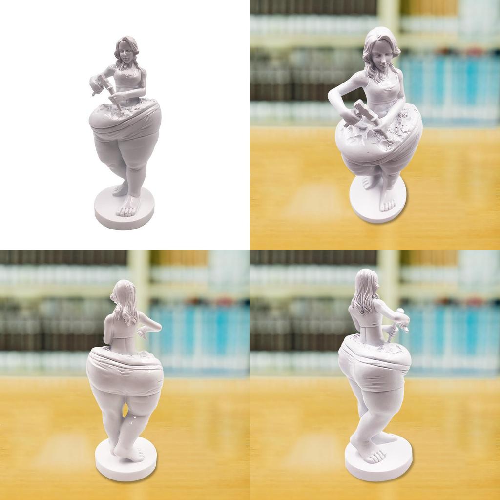 Modern Minimalist Resin Sculpture Plump Woman Goddess For Beauty Salons