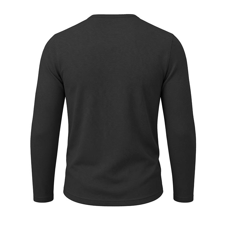 Men Long Sleeve Henley Shirt Casual Buttoned Base Layer Top Lightweight Comfortable Fit Soft Fabric