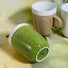 Multi Colored Ceramic Mugs Wool Knit Style Ceramic Coffee Mug Fun Milk Tea Cup with Handle Office Drinkware Cup Christmas Gifts
