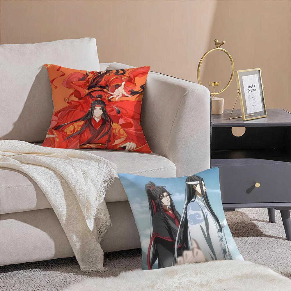 New Arrival Mo Dao Zu Shi Cushion Cover Pillowcase Short Plush Invisible Zipper Room Sofa Cushion Cover