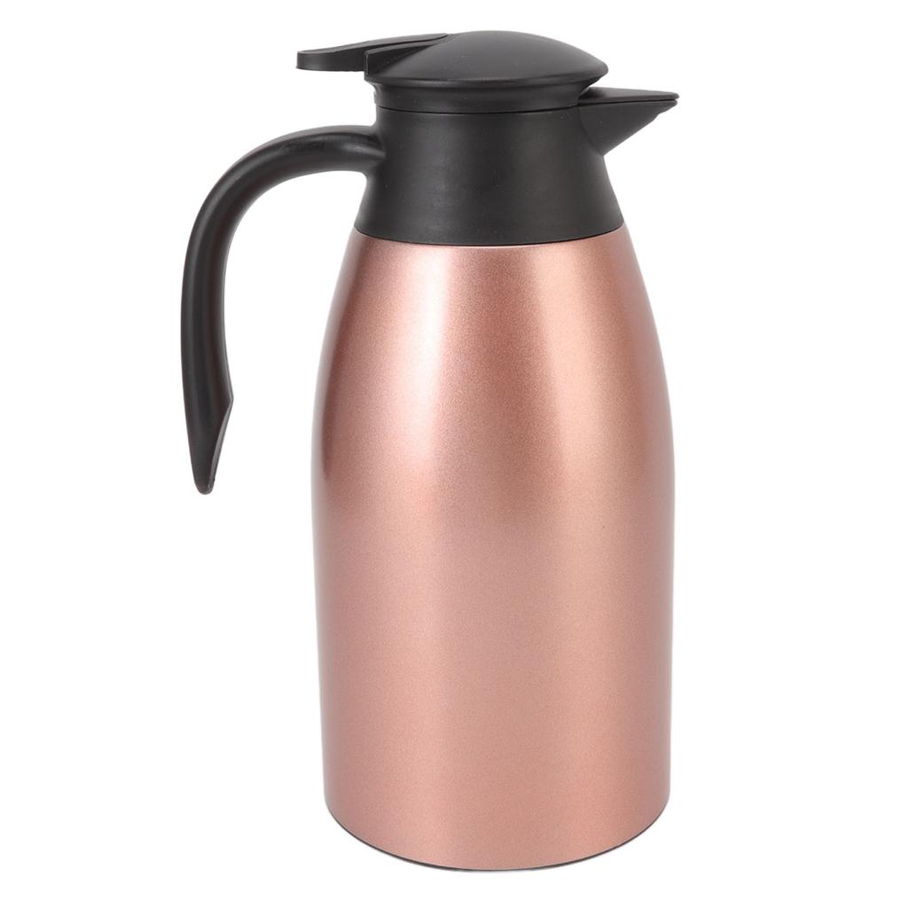 Tea Vacuum Pot 304 Stainless Steel Leakproof Lid 2L Capacity Portable Handle Easy Cleaning Coffee