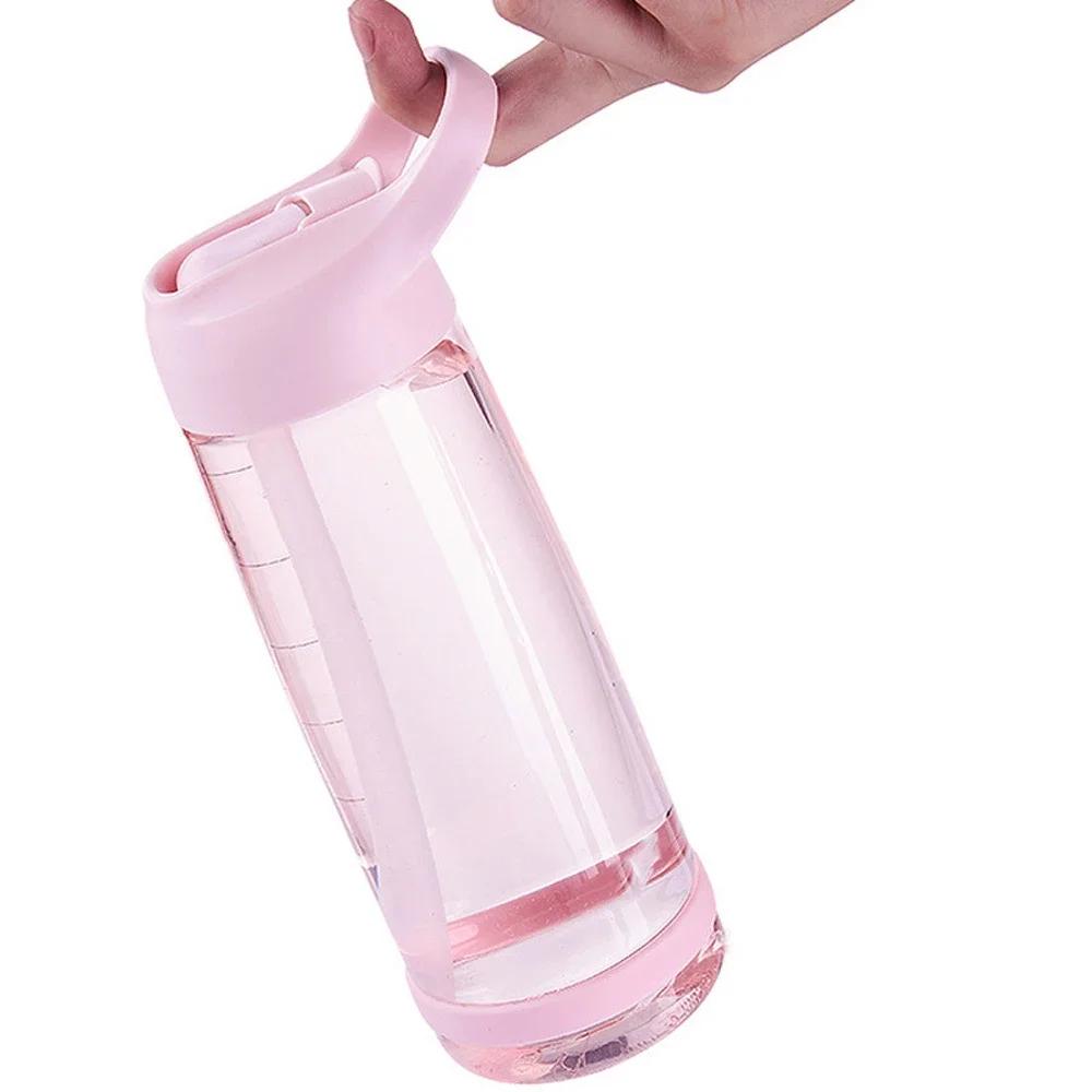1000ml Eco - friendly Outdoor Sports Water Bottle with Straw and Lid, Plastic BPA, for Hiking and Camping