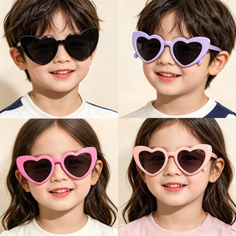 Heart Shaped Sunglasses Trendy Street Shooting Shades UV Protection Irregular Fashion Pink Heart Sun Glasses for Women Ang Girls