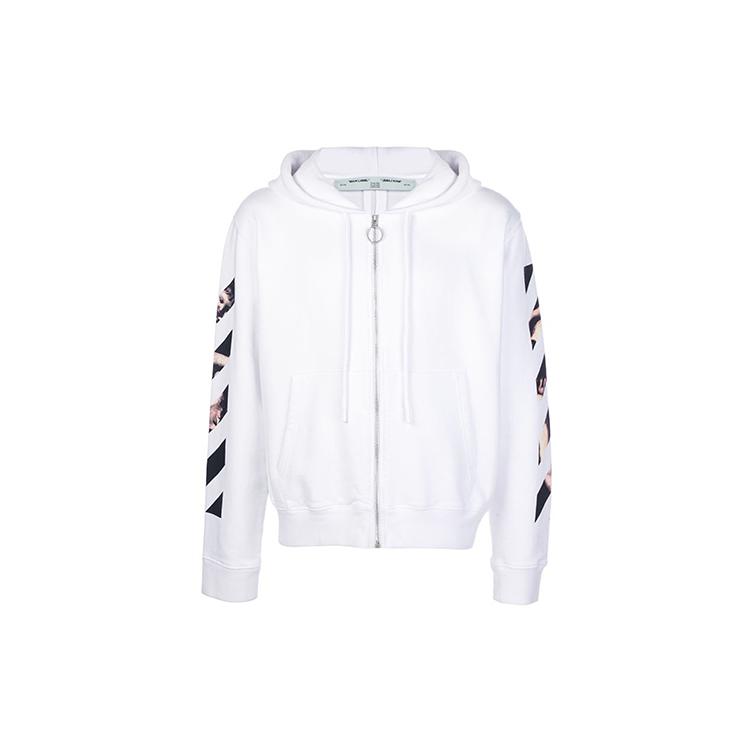 OFF WHITE Caravaggio Arrows Reißverschluss Hoodie OMBE001S20E300040188