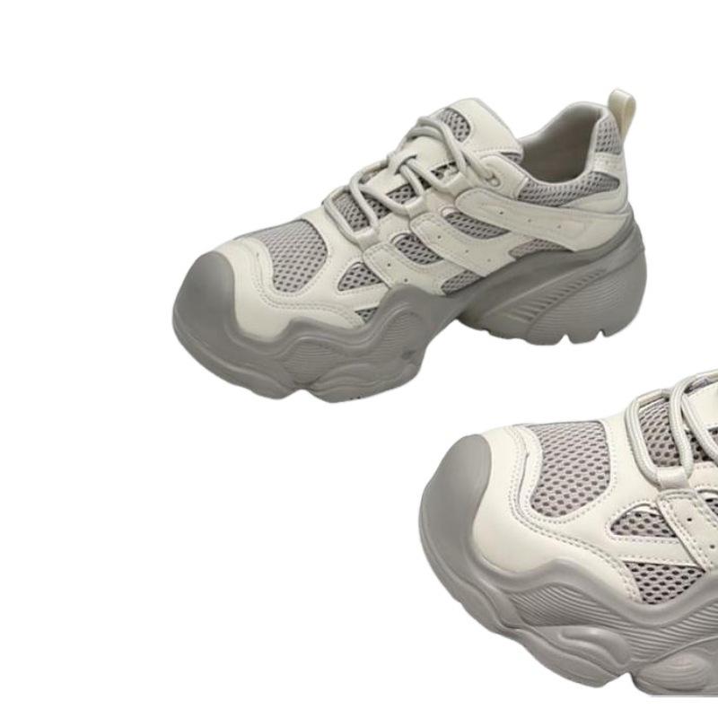 Versatile platform mesh breathable dad shoes girl 2025 spring and autumn niche design casual outdoor mountaineering sports shoes