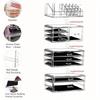 4pcs-1set cosmetics plastic storage box with multiple grids&9 drawers,Stackable large capacity transparent cosmetics skincare display box.