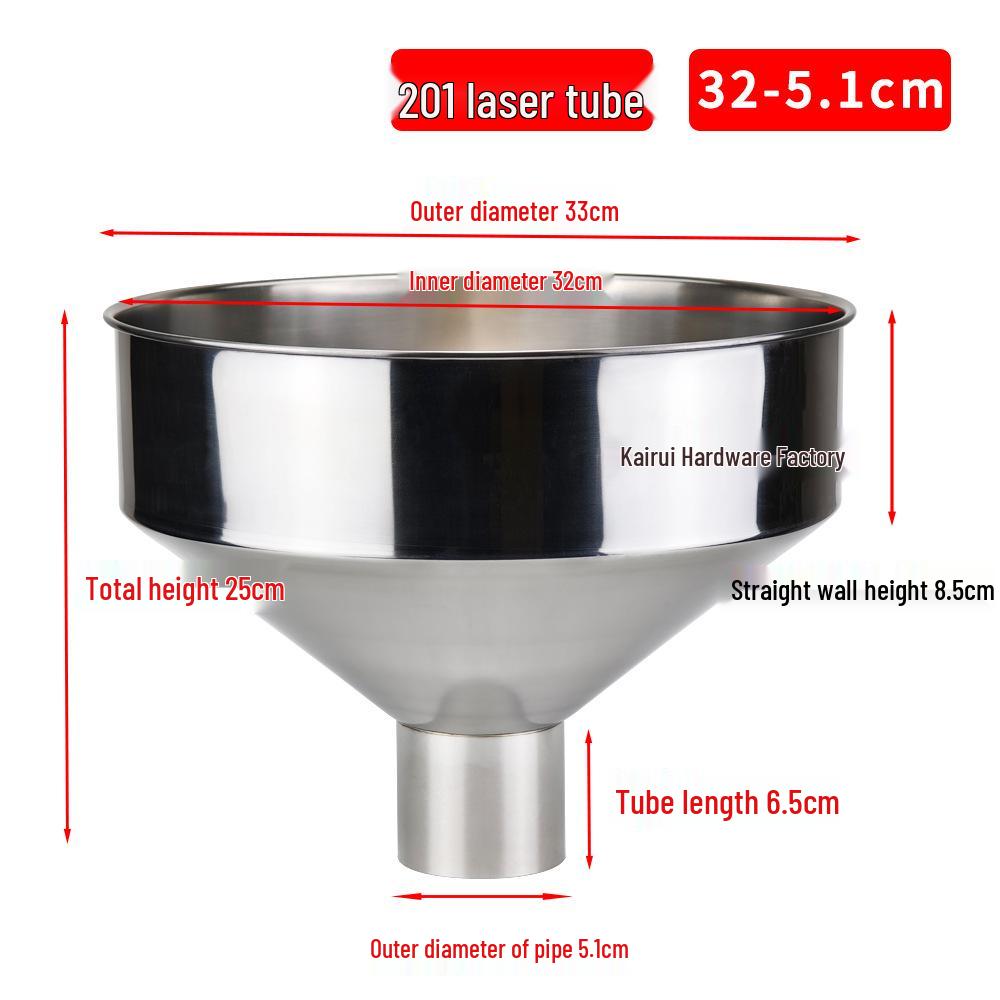 Large Stainless Steel Non-Magnetic Fueling Funnel for Industrial Tanks