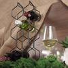 Black metal wine rack for 8 bottles, 23x48 cm