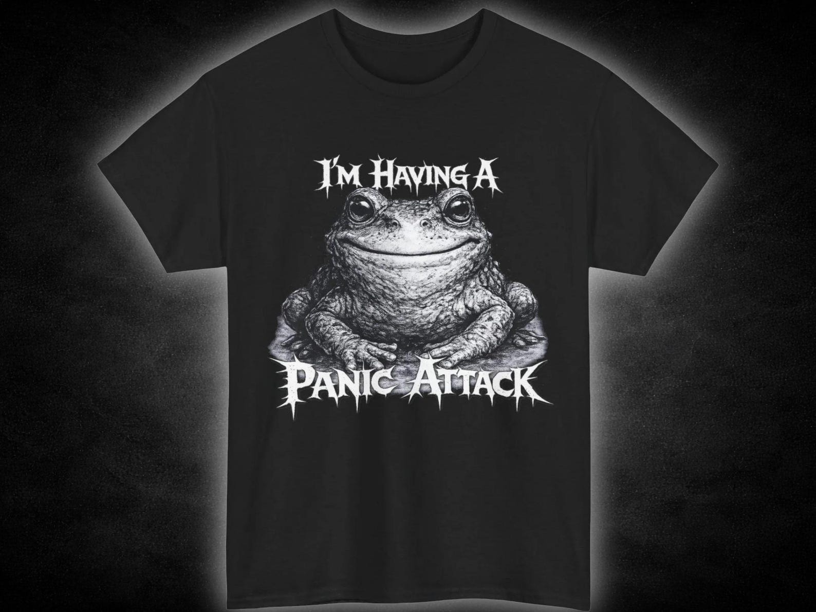 Im Having a Panic Attack Frog T-Shirt | Funny Anxiety Shirt L