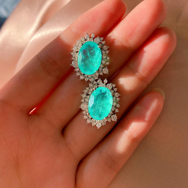 Schmuck Simulation Paraiba Ohrringe Schmuck Vintage Ohrringe Ohrringe Anhänger Ohrringe 10 * 14