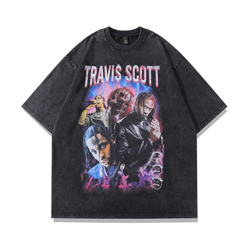Fried Color Crew Neck Sweater Autumn American Hip Hop Direct Injection Printing Long Sleeve T-Shirt Men And Women