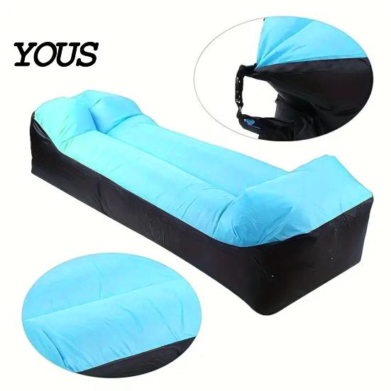 Tear-resistant Air Sofa Outdoor Inflatable Sofa, Portable Foldable Blow-up Couch, Anti Leakage Garden Chair Ergonomic Lounger for Outdoor, Beach,