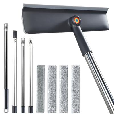 Glaswischer Für Innen- und Außenbereich Montierte Stangenverstellung Maximale Länge 153cm Inklusive 3 Ersatzmopps und 1 Bildschirmtuchkopf 2.