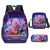 Brain Secret Service Inside Out Cartoon Three-Piece Set School Bag School Bag School Backpack Backpack
